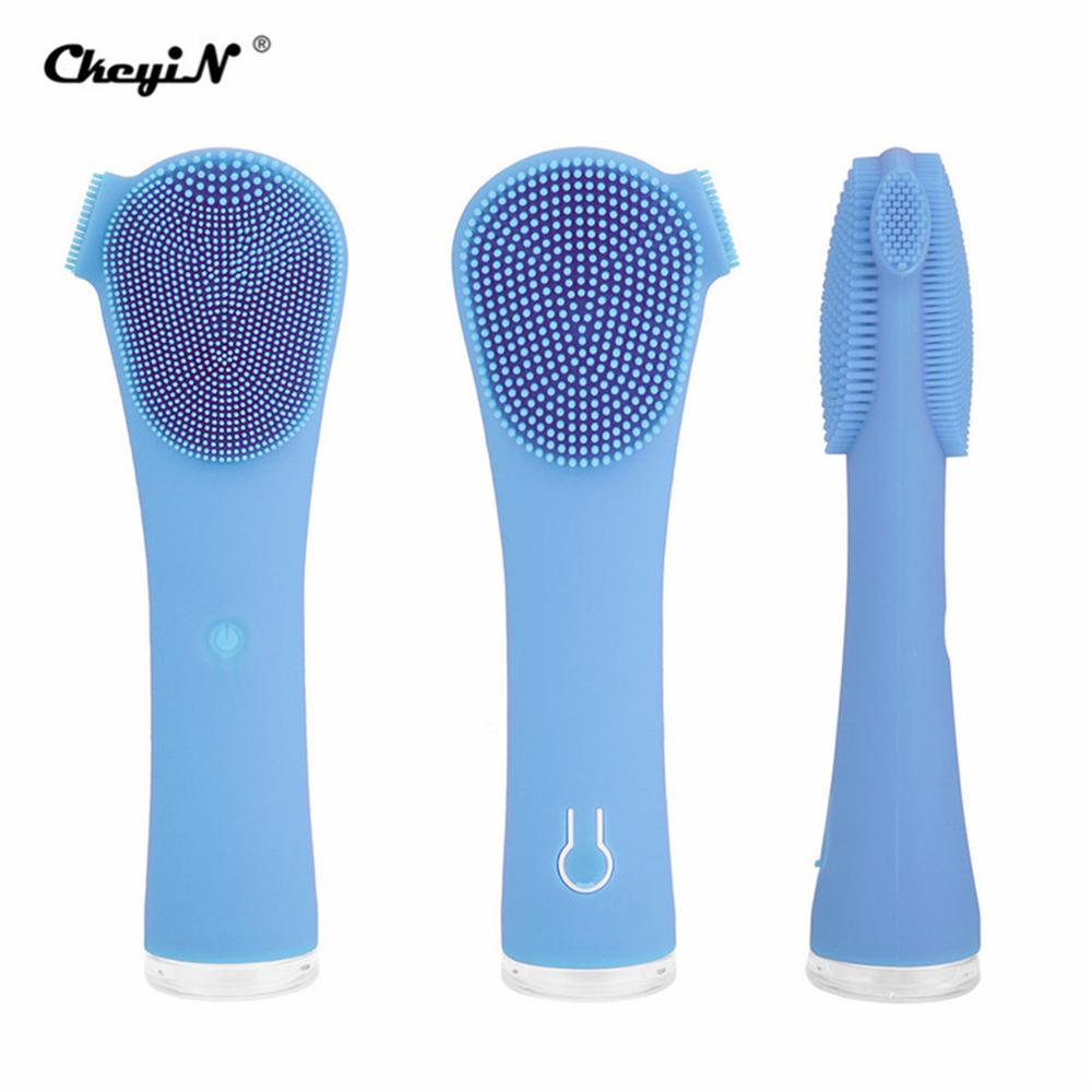 Brosse de nettoyage de visage Double Face électrique nettoyeur de pores du visage portable