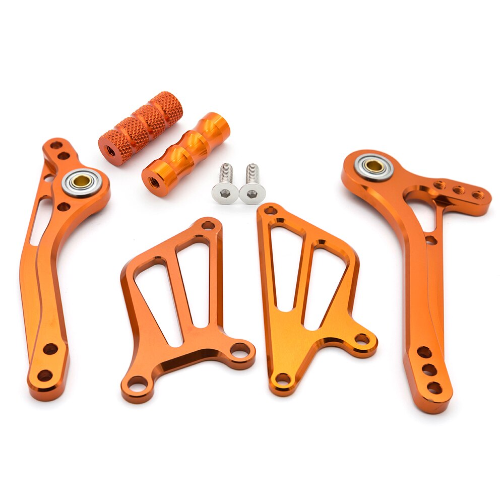 Voor Kawasaki ZX6R Zx 6R 05-08 Cnc Aluminium Motorfiets Achteren Geplaatste Voetsteun Footpeg Pedaal Achter Set Foot Rest accessoires Deel: A set  Orange