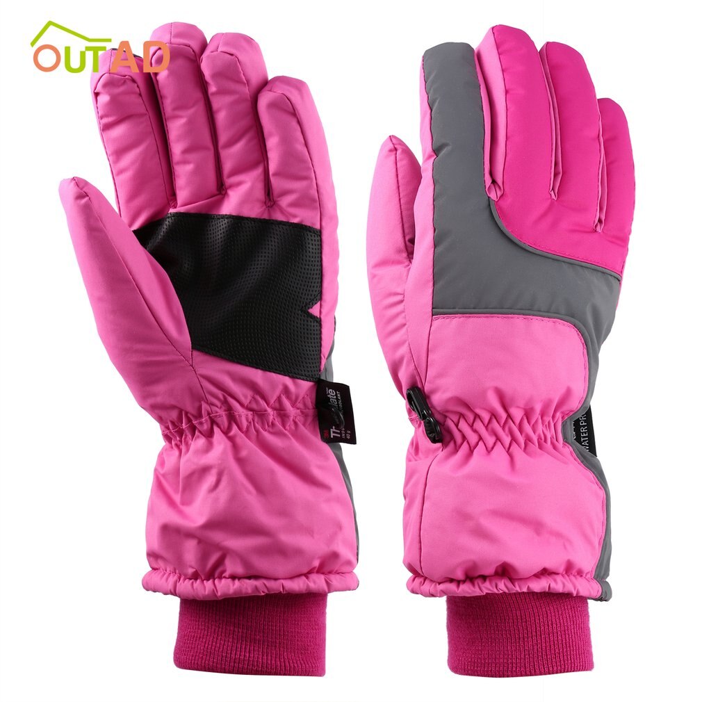 OUTAD-guantes de esquí para nieve para mujer, resistentes al viento y al agua, transpirables, suaves, cálidos, para escalada de montaña