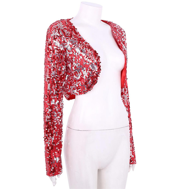 Sequins Blazer Sequin Jacket Casual Long Sleeve Glitter Party Shiny Outerwear