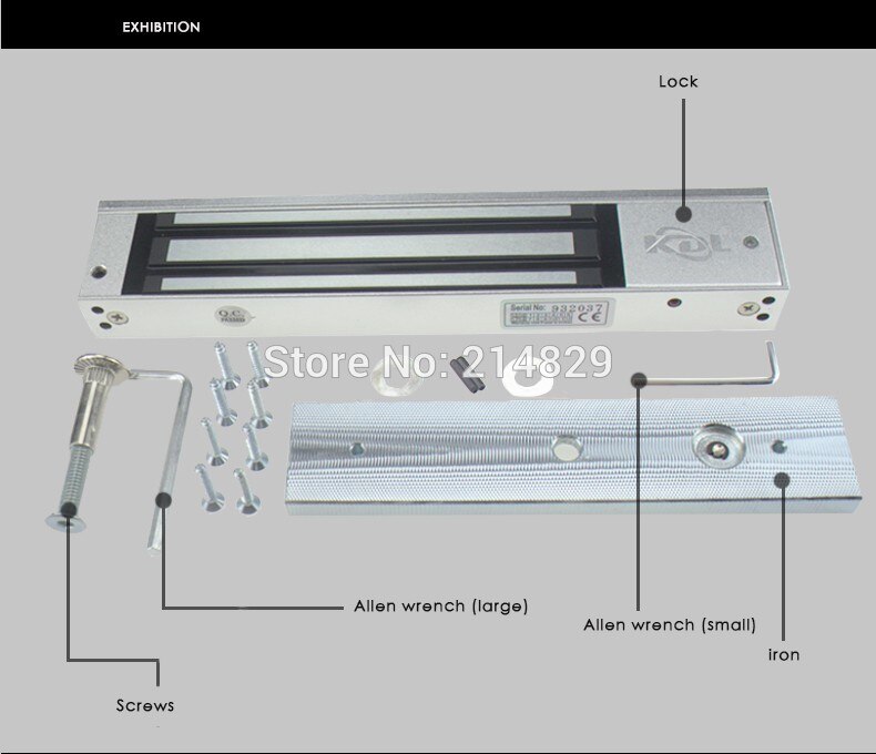 Waterproof 280KG (600lbs) 12V Access Control Electric Magnetic Door Lock Electric Lock