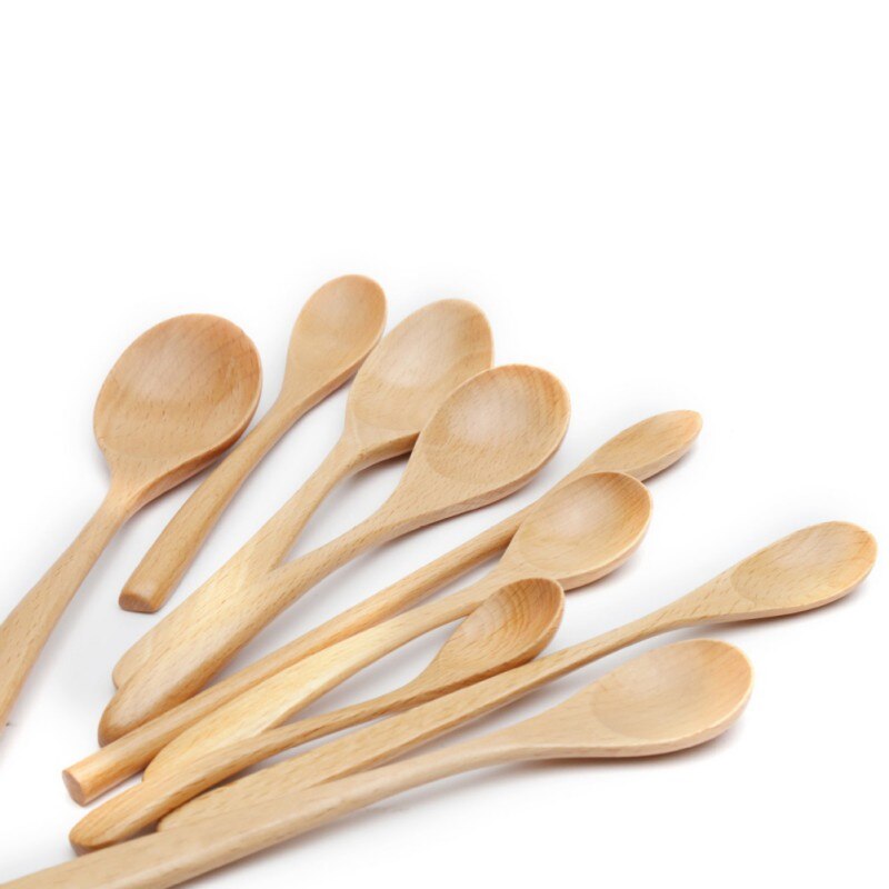 Cuchara para medir condimentos de haya, cuchara para miel, cucharas de Cocina de madera Natural portátiles, accesorios de cocina