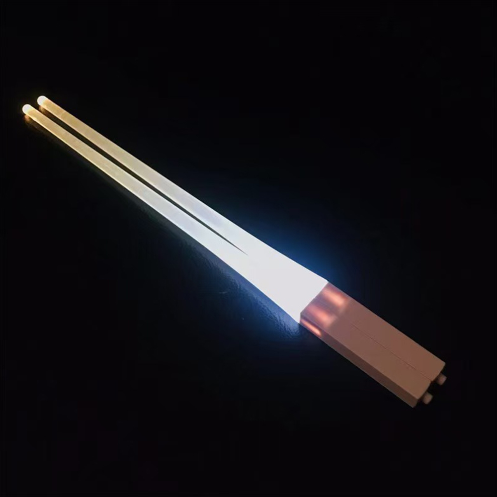 1Pair LED Lightsaber Luminous Chopsticks Detachable Washable Reusable BPA Free Tableware For Kitchen Dinner StarWar Theme Party: green