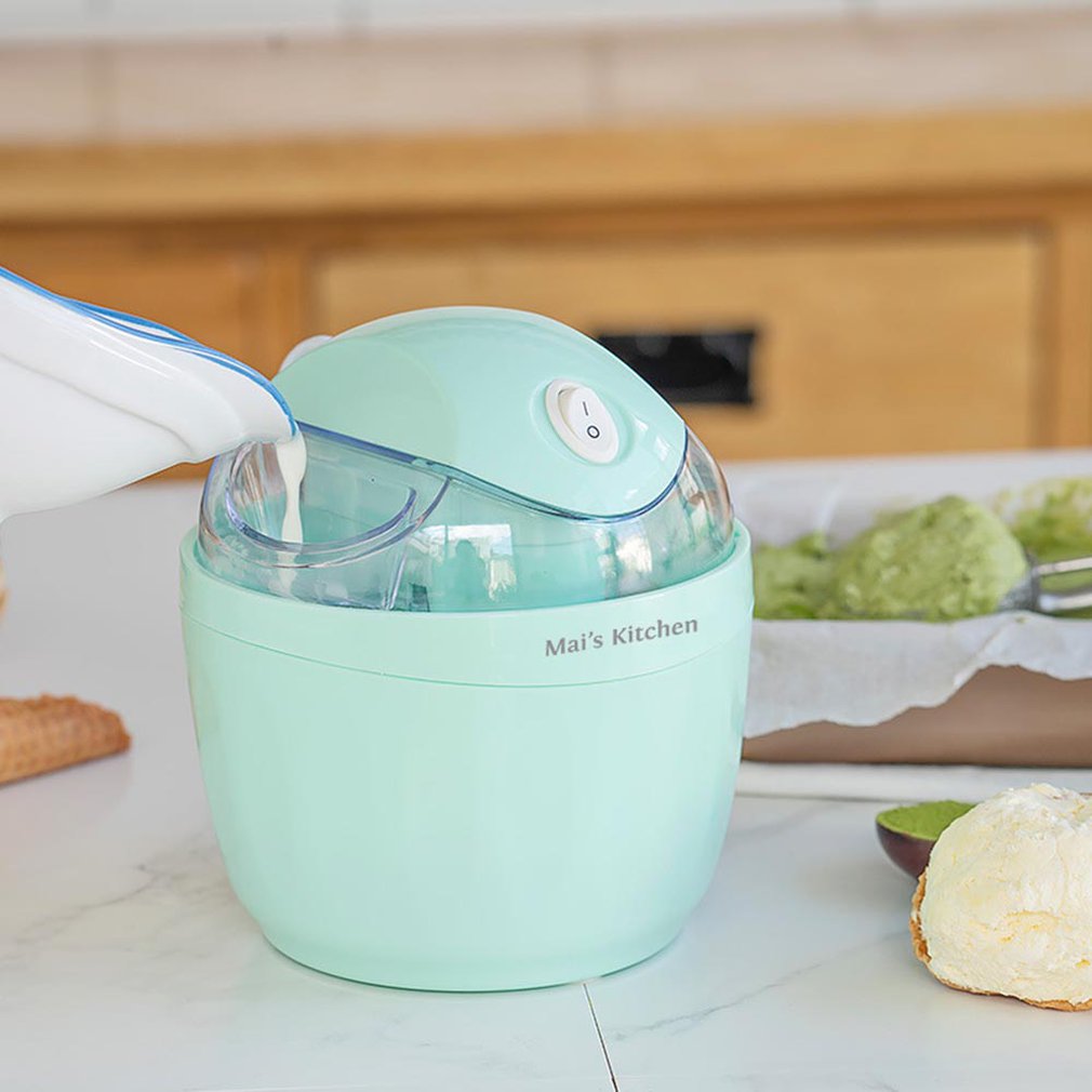 Kitchen Ice Cream Machine Home Portable Smoothie Maker Machine Automatic Homemade DIY Ice Cream Convenient 500-1000ml ICOCO CE: Blue