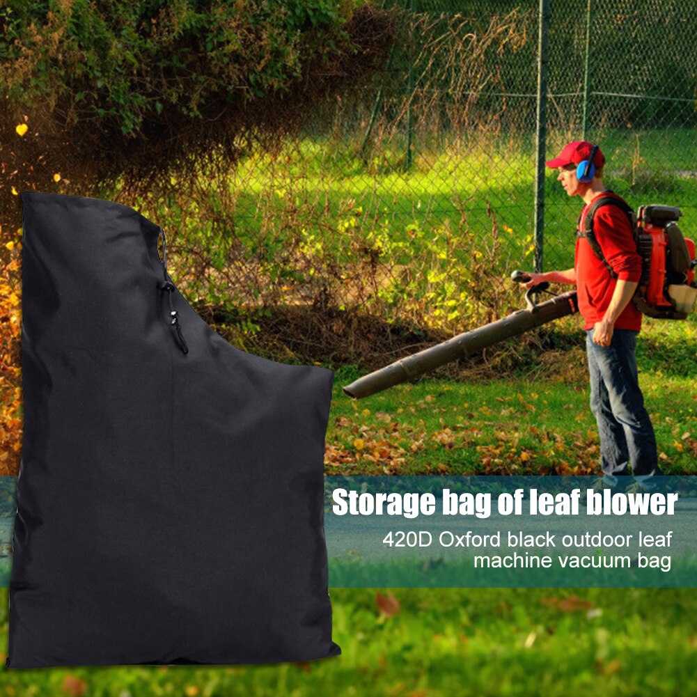 420D Oxford Leaf Blower Vacuum Bag for Garden Lawn Yard Shredder Dust Collection Storage Pouch Accessories
