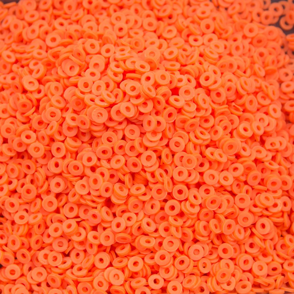 Hollow Round Dot Circle Shape Polymer Clay Slices Colorful Sprinkles for Slimes Filling HandCraft Acrylic Epoxy Resin Filler: 1. orange 65gram
