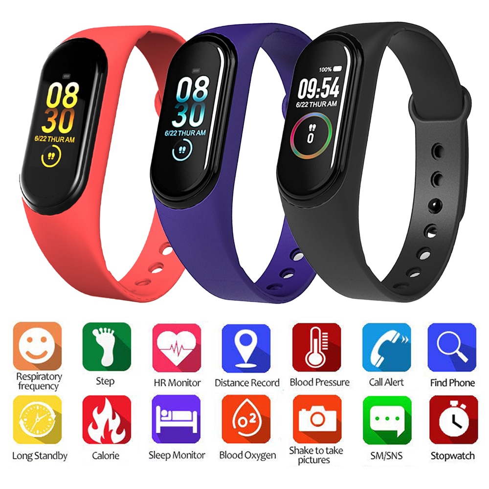 Mode M4 Smart Armband Fitness Tracker Horloge Oefening Armband Hartslag Bloeddruk Smart Armband Monitor Gezondheid Bracel