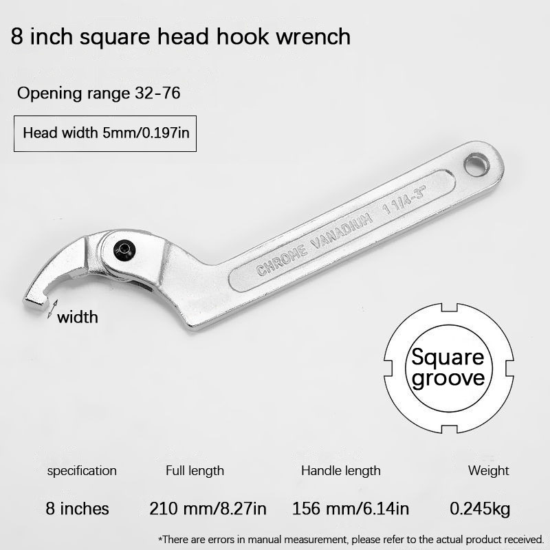 Crescent wrench Adjustable wrench hook C-wrench tool nut bolt Hand tool: Blue