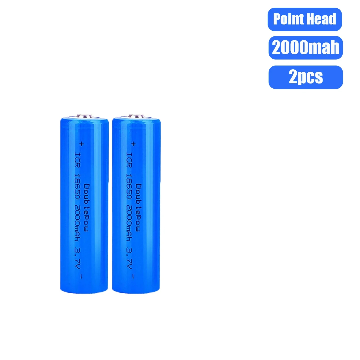 High-Capacity 18650 Rechargeable Battery 2000mAh 3.7V Li-Ion Battery for Flashlight Electric Doorbell Electric Toys: PURPLE