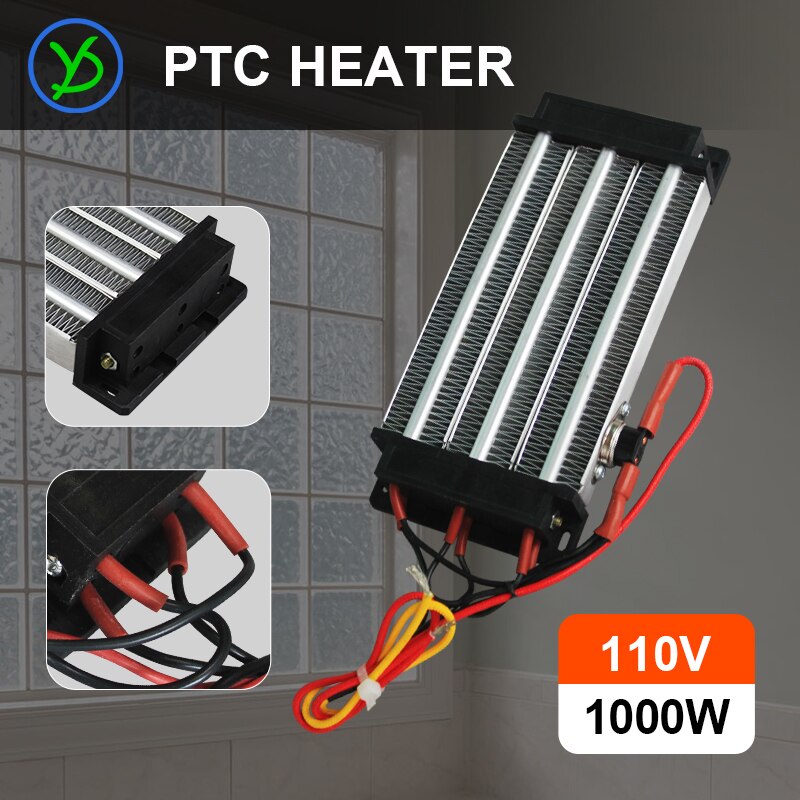 1000W 110V Insulated Thermostatic PTC ceramic air heater heating element 170*76mm