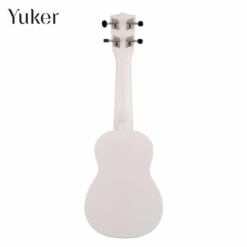 Yuker 21 tum uke ukulele ukelele mahalo vit 4- strängad konst sopran musik gitarrinstrument för nybörjare gitarrist