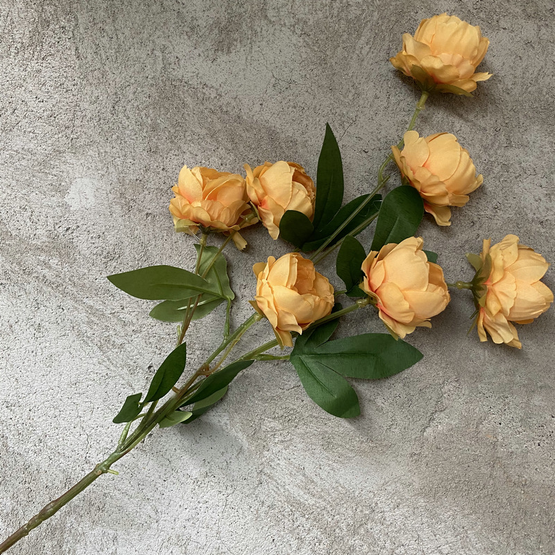 7heads/branch mini peony aritificial flower: DEEP BLUE