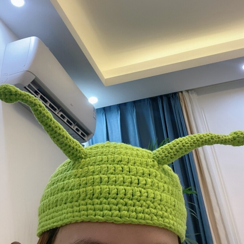 Mooie Alien Antenne Baby Hoed Gebreide Warme Effen Kleur Hoeden Decoratie