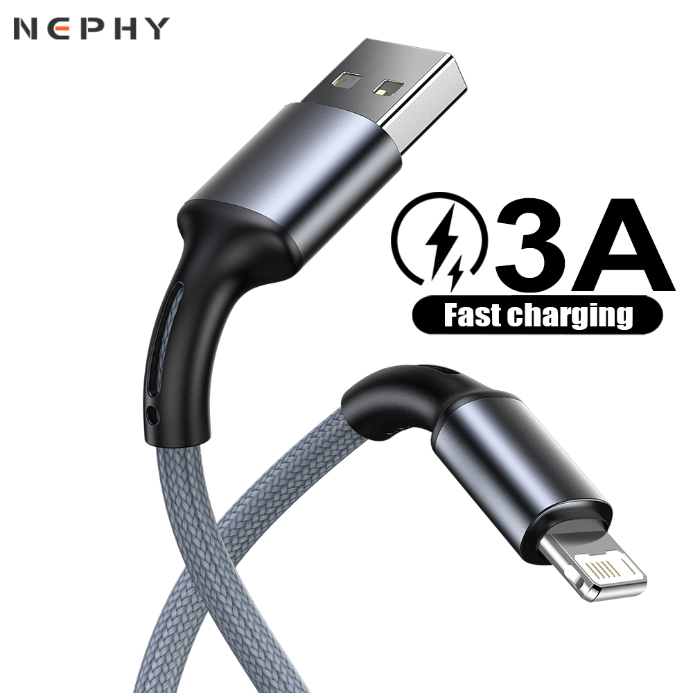 Hurtigopladnings-usb-kabel til iphone 13 12 11 pro max x xr  xs 10 8 7 6 5 s plus se lang 2m 3m apple telefon dataopladerkabel 3 m- tråds