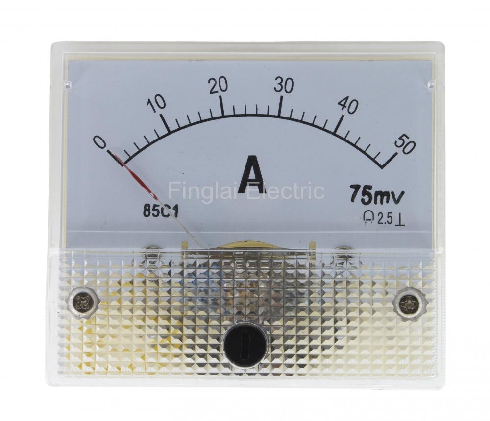85C1-A DC pointer ammeter current meter 15A 20A 30A 50A 75A 100A 150A 200A 300A need shunt 85C1 analog AMP meter 64*56 mm size: 50A