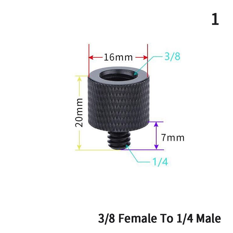 3/8 "bis 1/4" Männlich zu Weiblich Gewinde Schraube montieren Adapter Stativ Platte Schraube Montieren: -N1