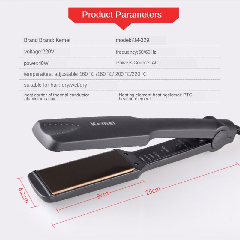 Straightening Irons Fast Warm-up Thermal Performance Tourmaline Ceramic Heating Plate Hair Straightene