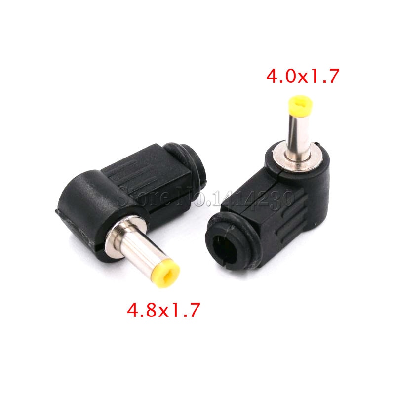Adaptateur de prise mâle à 90 degrés, 10 pièces, 5.5x2.1mm, 5.5x2.5mm, 4.8x1.7mm, 4.0x1.7mm, 3.5x1.3mm, 2.5x0.7mm