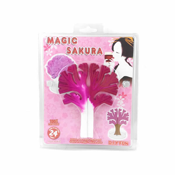 DIY magiczne rosnące papierowe kryształy drzewo drzewo wiśni magicznie zabawne choinki dzieci nowe zabawki nauka zabawka dla dzieci: Cherry tree B
