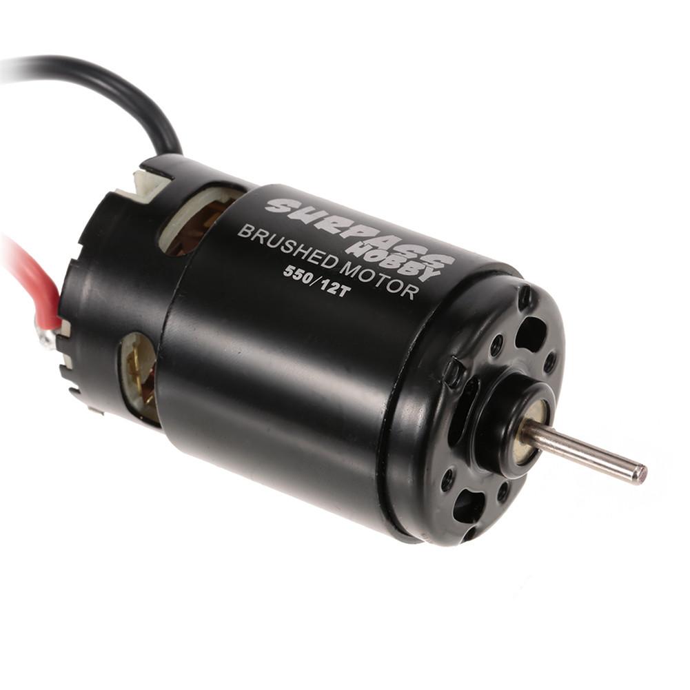 RC Brushed Motor - 550 Size - 12T 21T 27T 35T - for 1/10 RC Cars Off-Road Rock Crawler