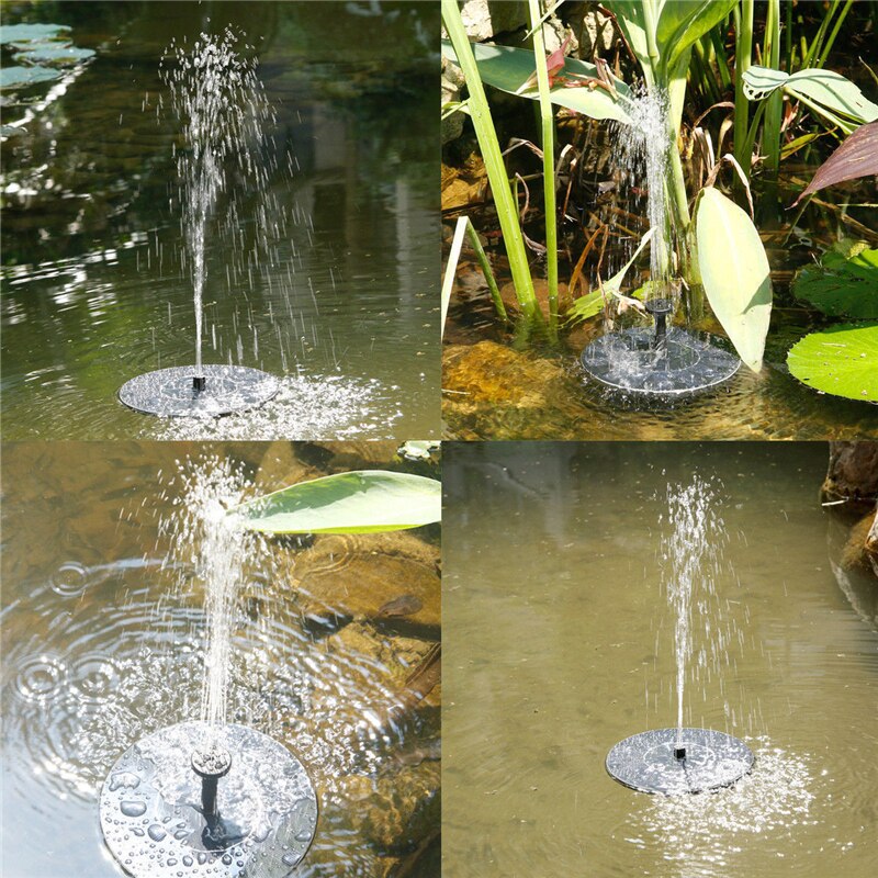 Mini Solar Fountain Solar Water Fountain Garden Pool Pond Outdoor Solar Panel Fountain Floating Fountain Garden Decoration