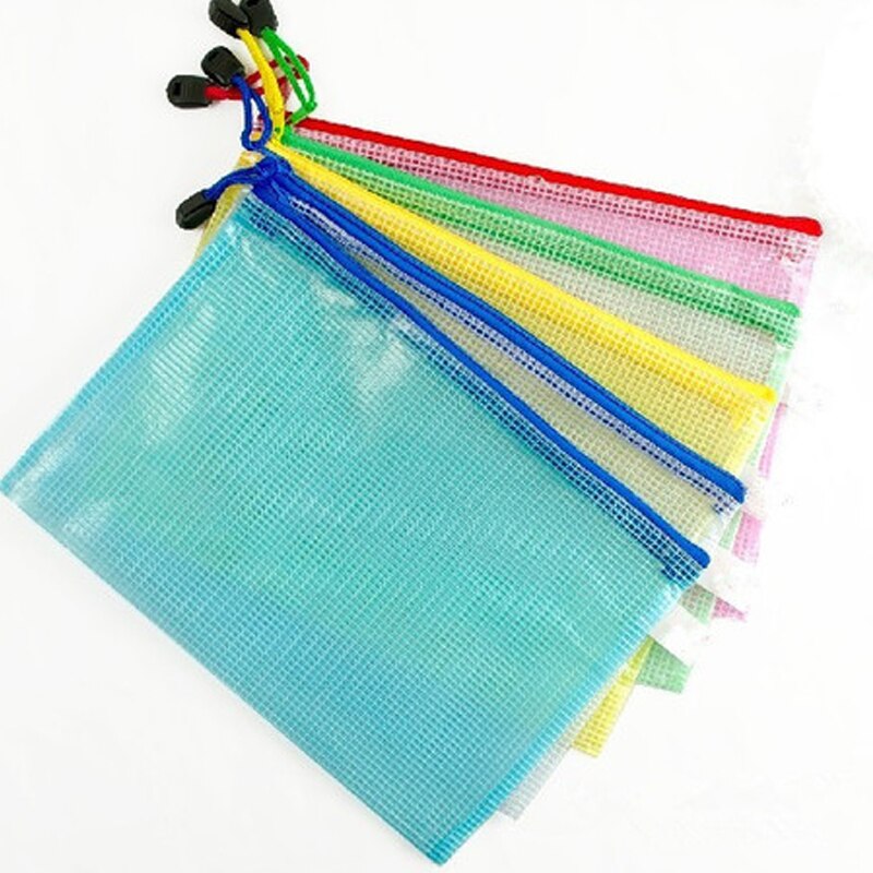 thumbnail image 2 of 5-Pack Heavy-Duty A4 Zip Folders – Mesh PVC Document Bags For Office, School, Travel & Home Organization 2 of 13