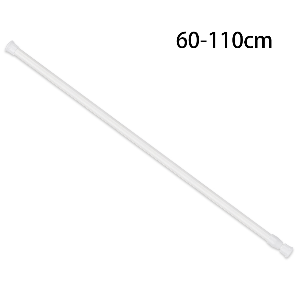 30-110CM Multi Purpose Spring Loaded Extendable Telescopic Curtain Pole Tension Rail Net Voile Pole Net Rods Curtain Telescopic: GRAY