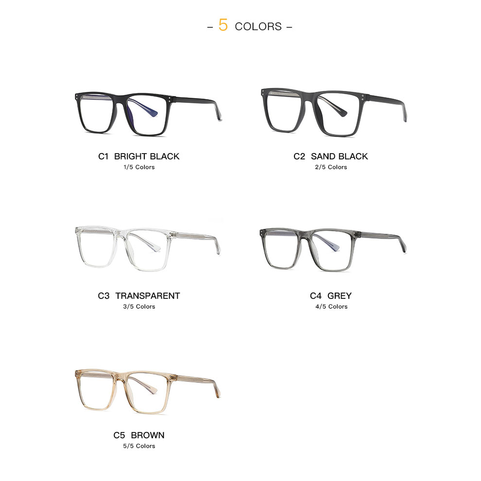 Blue Light Blocking Glasses Frame for Optical Prescription Eyeglasses Frame Full Rim Plastic UV400 Anti-scratch