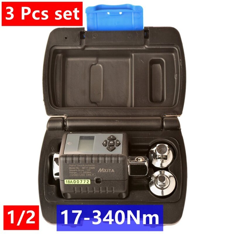 Digital momentnøgle 1/2 " 2- 200 nm justerbar elektronisk momentadapter digital skruenøgle cykelbilreparation: 17-340n med adapter