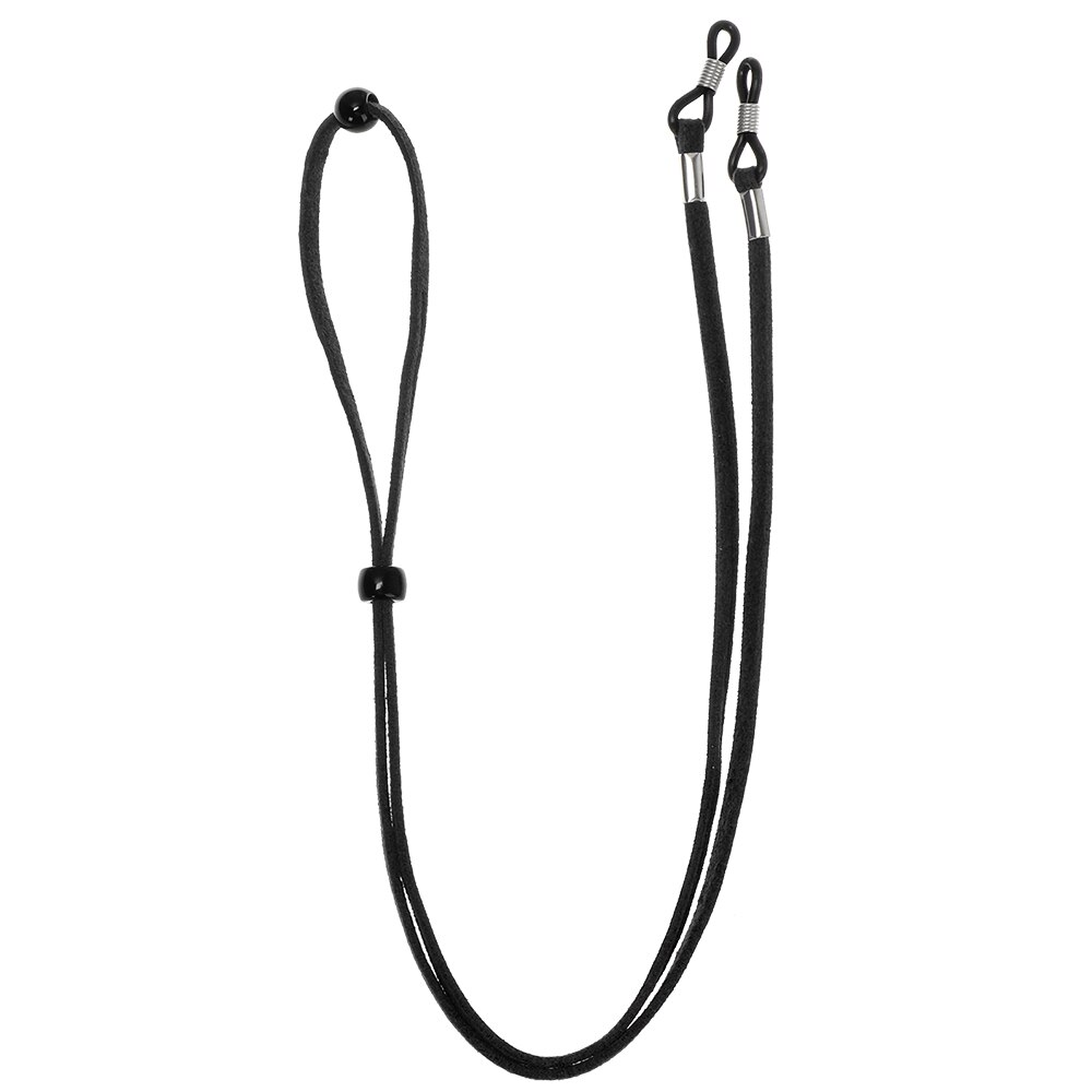 1pc verstelbare, antislip leesbrillen met bevestigingsdraad, anti-verlies gezichtsmaskerkoorden, comfortabele zonnebrilketting: Zwart