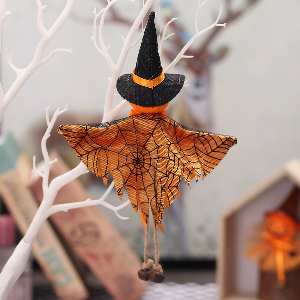 Halloween-dekorasjoner dukkebardekor gresskar spøkelsesheks anheng skummel halloween barn halloween-festdekorasjon til hjemmet