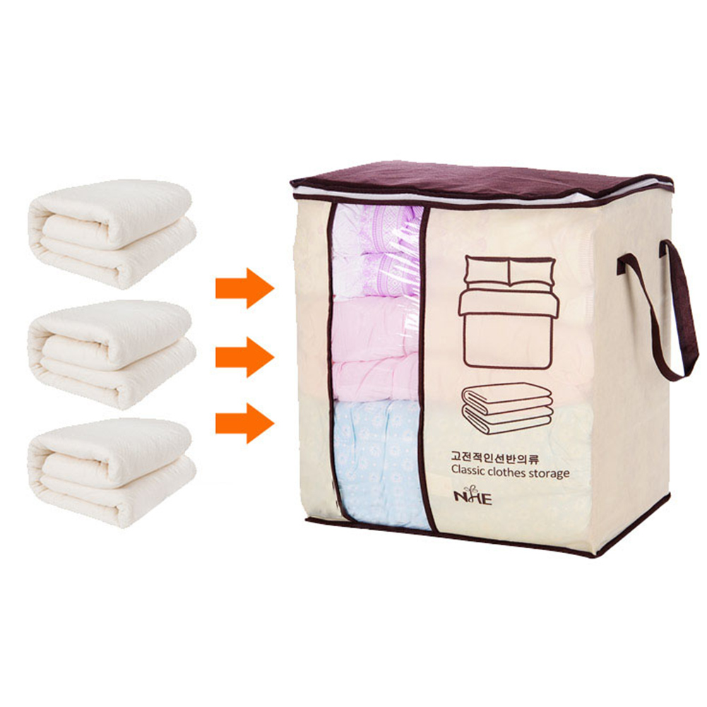 Przenośna torba robić przechowywania ubrań z włókniny, składany organizer robić szafy na poduszki, kołsuchy, kocyki i pościel