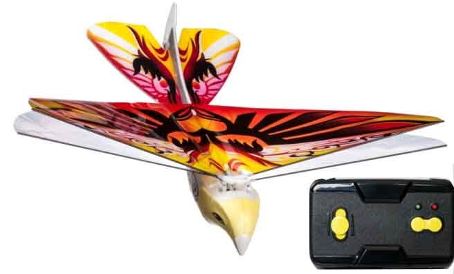 2.4 ghz rc fly rc fugl fjernbetjening legetøj e-bird flyvende fugle elektronisk mini rc drone legetøj til fødselsdag drenge piger: Rød