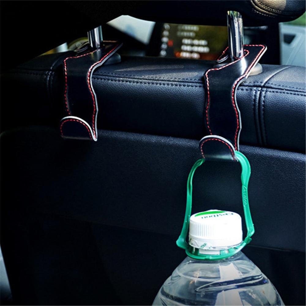 2 stk bilsæde kroge auto nakkestøtte bøjler mikrofiber læder bil kroge til taske klud købmand taske arrangør opbevaringsholder