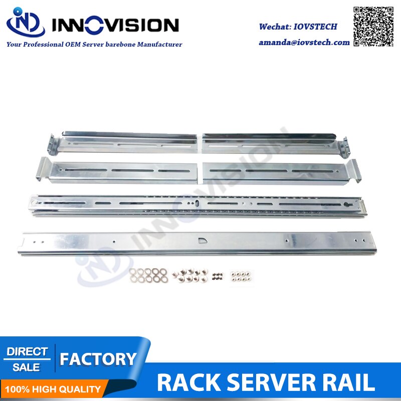 19inch rackmount dynamic three-section sliding guide rail kits for 1u 2u 3u 4u rack server with rail screw holes