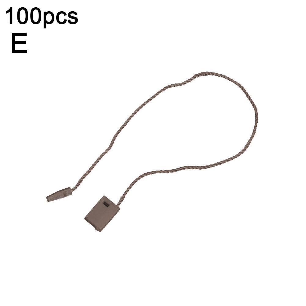 100Pcs Gesp Touw Plastic Sling Hang Tag Nylon String Set Lock Sluiting Haak Etiket Pin Snap Holding Loop Tie zelfsluitende N1V7: E