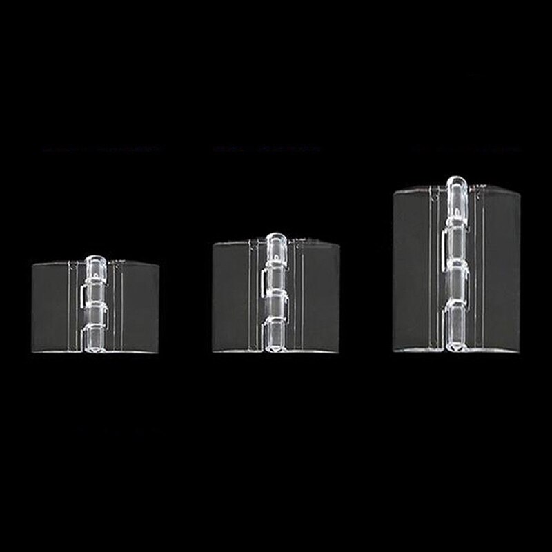 10Pcs/pack Transparent Plastic Folding Hinges Durable Clear Acrylic Hinge Tools Furniture Hinges
