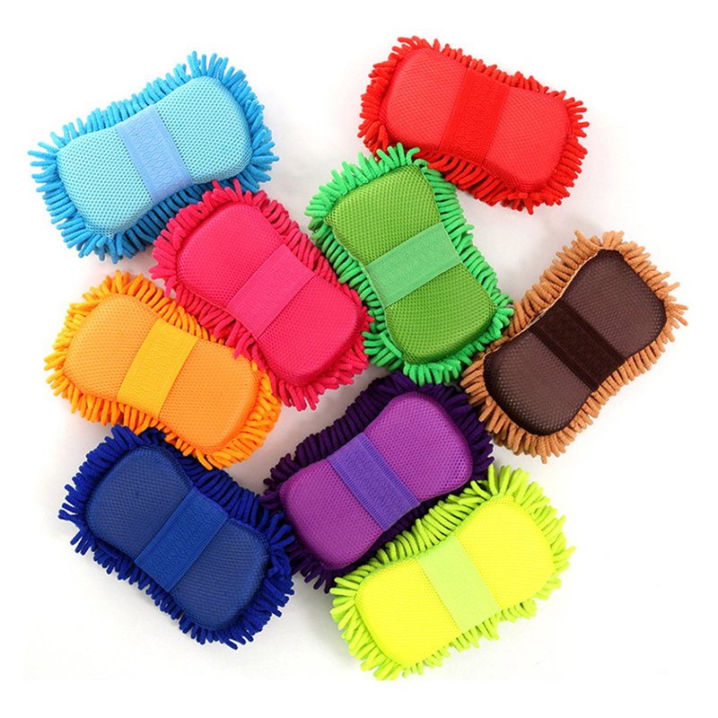 Esponja de microfibra para lavado de coches, limpieza para el cuidado del coche, cepillos para detalles, toalla de lavado, guantes para automóvil, accesorios de estilismo, Gadget