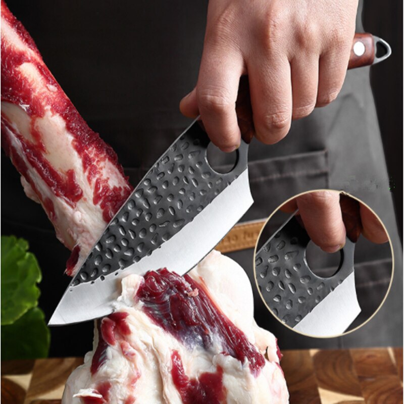 6 Inch Hand-forged Stainless Steel Butcher Knife Boning Knife Fish Knife Kitchen Cleaver Butcher Fish Fillet Cooking Tool