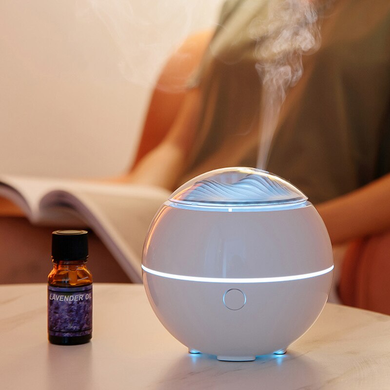 Mountain View Luchtbevochtiger Aromatherapie Machine Usb Mini Desktop Diffuser Houtnerf Led Licht Spuit Voor Home Office