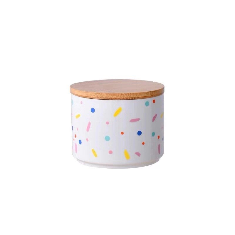 Frasco de armazenamento cerâmico colorido dampproof garrafas de armazenamento cozinha cerâmica selo pote cereais café chá tempero tanque com cobertura: 4 750ml