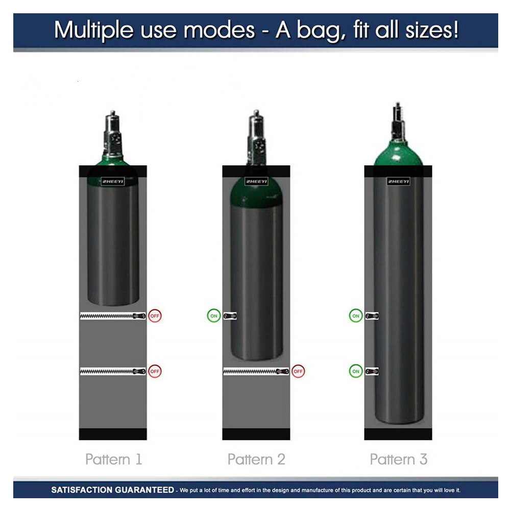 Wheelchair Storage Pouch Tank Holder Universal Stretch Oxford Cloth Non Slip Black Solid Reflective Stripe Oxygen Cylinder Bag