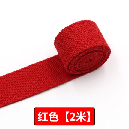 20mm 2 Meter Baumwolle Gurtband Bunte Band Rucksack Gürtel Umreifung NäHenne Gürtel DIY Tasche Zubehör: rot