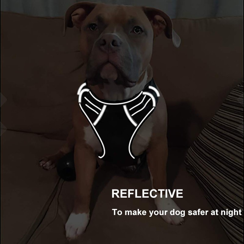 Benepaw Ademend Geen Pull Grote Hond Harnas Vest Zachte Verstelbare Reflecterende Duurzaam Pet Harness Medium Grote Hond Controle