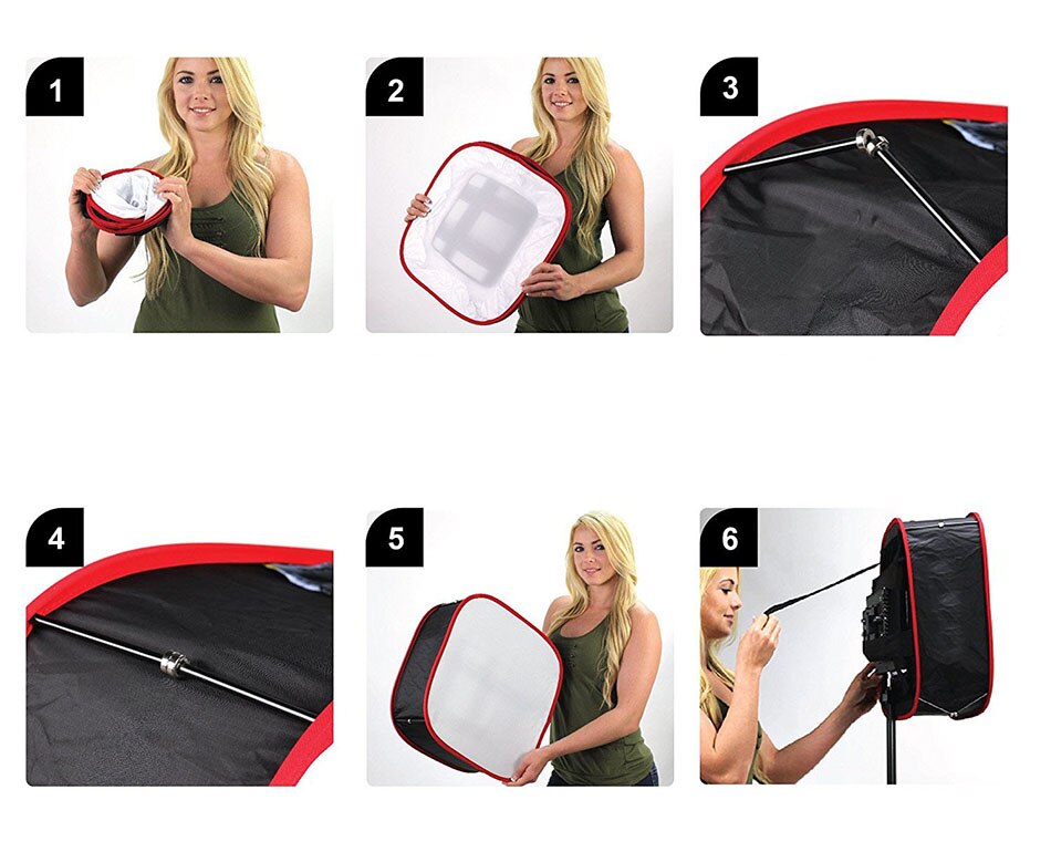 Lightweight Foldable Camera LED Light Diffuser Soft Box Softbox for YONGNUO YN160 YN300 LED Light Photo Studio Accessories