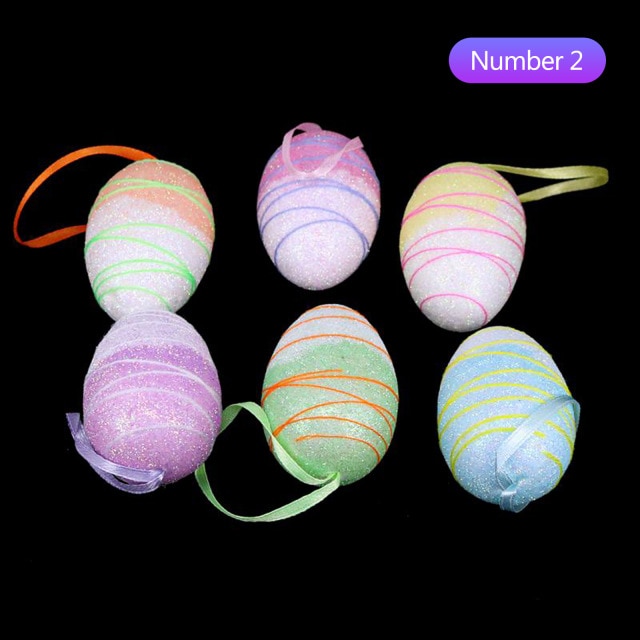 6Pcs Paaseieren Diy Eierschaal Kinderen Handgemaakt Speelgoed Pasen Decoraties: 2