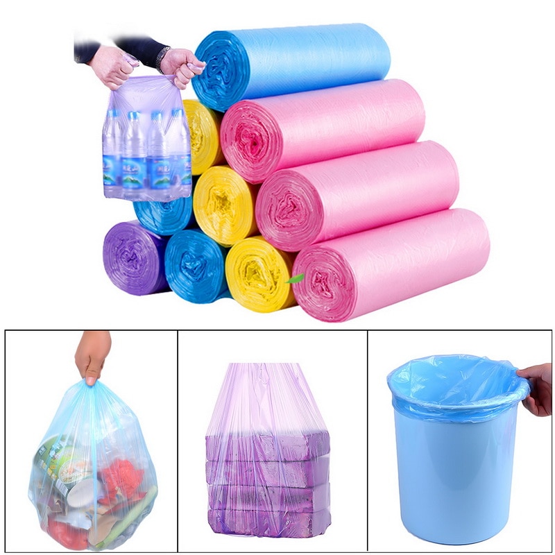 Thicken Garbage Bags Multicolor Trash Bags Disposable Environmental Storage Bag Large Leak-proof Waste Bag Household