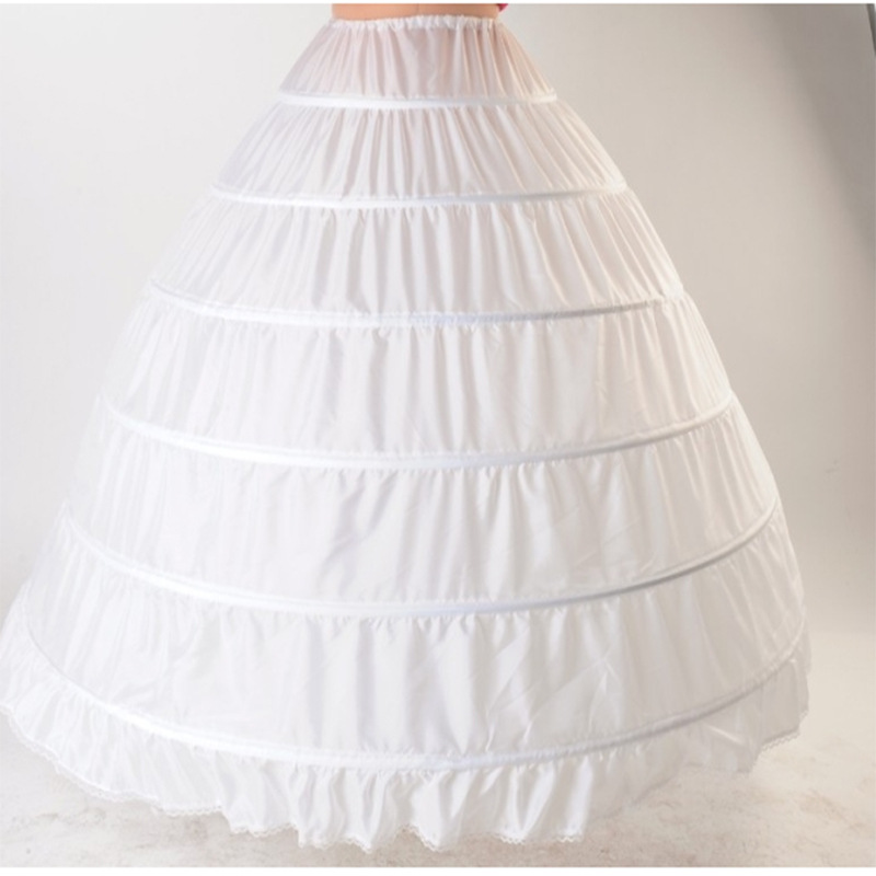 Kanten rand 6 hoepelrok onderrok voor baljurk trouwjurk 110cm diameter ondergoed crinoline bruiloft accessoires