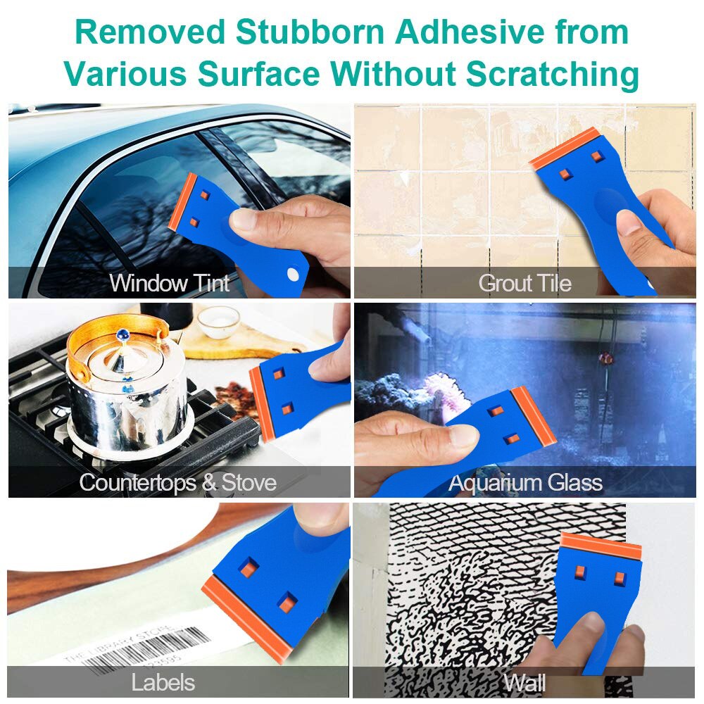 Silicone Window Door Glass Cement Scraper Tool Remover Silicone Spreader Spatula Plastic Razor Blade kitchen Accessories