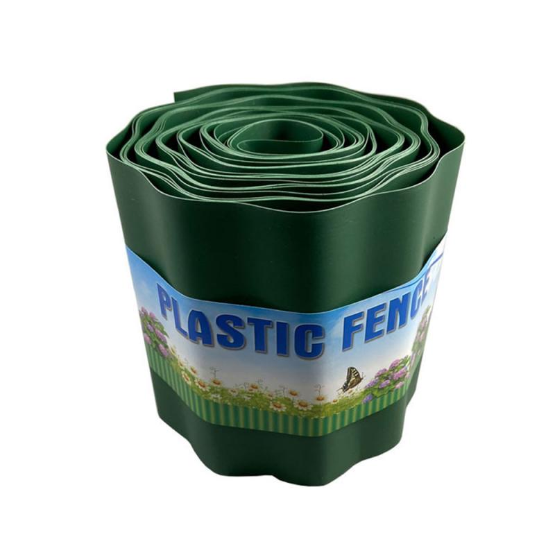 Border Path Edging Lawn Flower Bed Trimmed Fence Green Plastic Ripple Shape Flexible Home Garden 3 Style Choose Rolling Fence